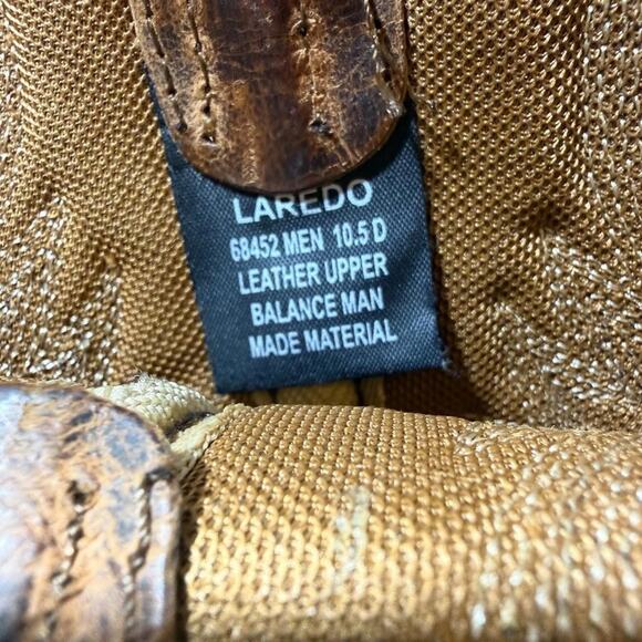 Laredo Birchwood Brown Leather Cowboy Boot Men size 10.5 D - Picture 10 of 10